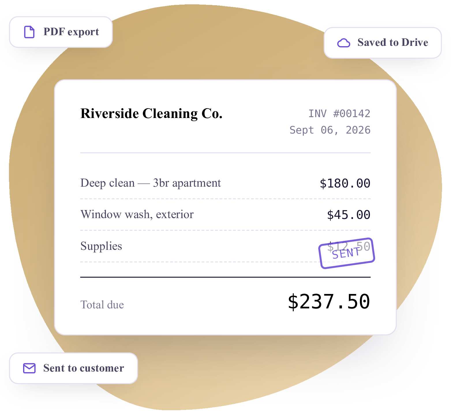 hero image of an invoice